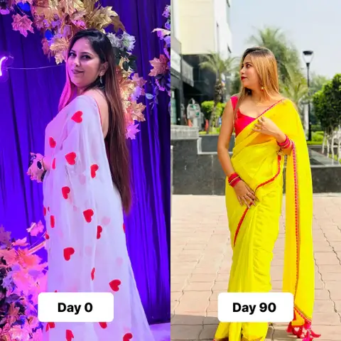 Women's weight loss journey